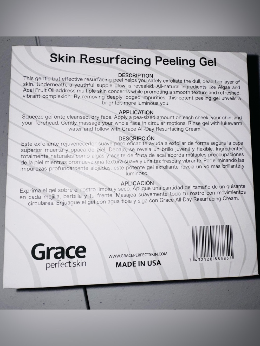 Luxury Skincare-Grace- Smoothing & Hydrating Skin Resurfacing Peeling Gel- NIB - Picture 6 of 9